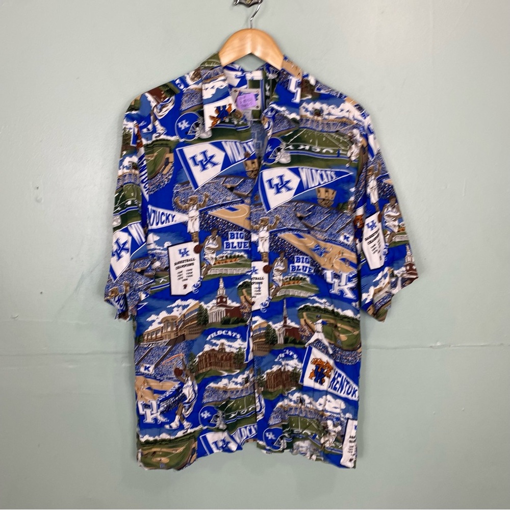 Reyn Spooner Kentucky Wildcats Rayon Hawaiian Shirt Large